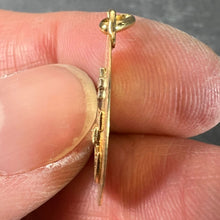 Load image into Gallery viewer, French Augis Plus Qu’Hier 18K Yellow White Gold Enamel Ruby Love Pendant