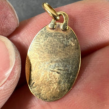 Load image into Gallery viewer, French Augis Plus Qu’Hier 18K Yellow White Gold Enamel Ruby Love Pendant