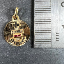 Load image into Gallery viewer, Augis Plus Qu’Hier 18K Yellow White Gold Enamel Lab Created Ruby Love Pendant
