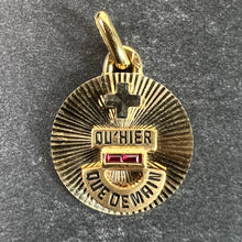 Load image into Gallery viewer, Augis Plus Qu’Hier 18K Yellow White Gold Enamel Lab Created Ruby Love Pendant