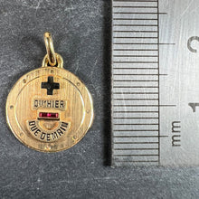 Load image into Gallery viewer, Augis Plus Qu’Hier 18K Yellow White Gold Enamel Lab Created Ruby Love Pendant