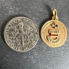 Load image into Gallery viewer, Augis Plus Qu’Hier 18K Yellow White Gold Enamel Lab Created Ruby Love Pendant