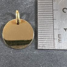 Load image into Gallery viewer, French Round Blank 18K Yellow Gold Medal Pendant