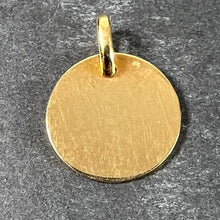 Load image into Gallery viewer, French Round Blank 18K Yellow Gold Medal Pendant