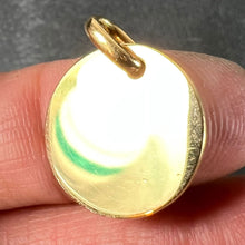 Load image into Gallery viewer, French Round Blank 18K Yellow Gold Medal Pendant