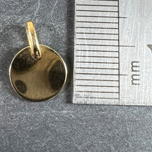 Load image into Gallery viewer, French Round Blank 18K Yellow Gold Medal Pendant