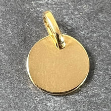 Load image into Gallery viewer, French Round Blank 18K Yellow Gold Medal Pendant