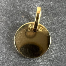 Load image into Gallery viewer, French Round Blank 18K Yellow Gold Medal Pendant