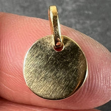 Load image into Gallery viewer, French Round Blank 18K Yellow Gold Medal Pendant
