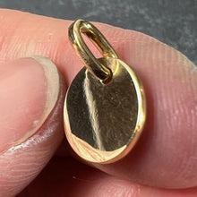 Load image into Gallery viewer, French Round Blank 18K Yellow Gold Medal Pendant