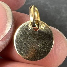 Load image into Gallery viewer, French Round Blank 18K Yellow Gold Medal Pendant