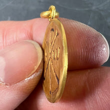 Load image into Gallery viewer, French Becker Chi Rho Jesus Christ Alpha Omega 18K Yellow Gold Medal Pendant