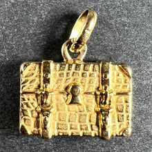 Load image into Gallery viewer, French 18K Yellow Gold Travel Case Suitcase Charm Pendant