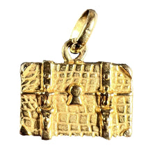 Load image into Gallery viewer, French 18K Yellow Gold Travel Case Suitcase Charm Pendant