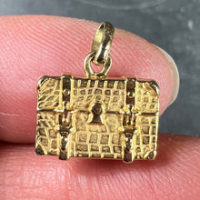 Load image into Gallery viewer, French 18K Yellow Gold Travel Case Suitcase Charm Pendant