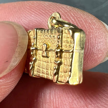 Load image into Gallery viewer, French 18K Yellow Gold Travel Case Suitcase Charm Pendant