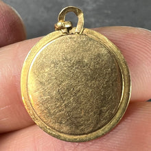 Load image into Gallery viewer, French Augis Plus Qu’Hier 18K Yellow White Gold Enamel Ruby Love Pendant