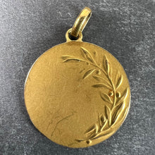 Load image into Gallery viewer, French Dropsy Jesus Christ Crown of Thorns 18K Yellow Gold Medal Pendant