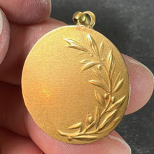 Load image into Gallery viewer, French Dropsy Jesus Christ Crown of Thorns 18K Yellow Gold Medal Pendant