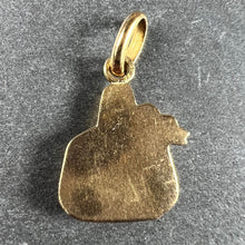 Load image into Gallery viewer, French 18K Yellow Gold Bird in Picnic Basket Charm Pendant
