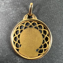 Load image into Gallery viewer, French Dropsy Virgin Mary 18K Yellow Gold Pierced Medal Charm Pendant