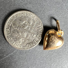 Load image into Gallery viewer, French 18K Gold Puffy Love Heart Charm Pendant