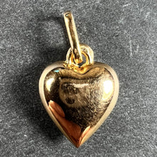 Load image into Gallery viewer, French 18K Gold Puffy Love Heart Charm Pendant