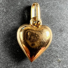 Load image into Gallery viewer, French 18K Gold Puffy Love Heart Charm Pendant