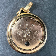 Load image into Gallery viewer, French Floral Flower 18 Karat Rose Gold Rose Cut Diamond Charm Pendant