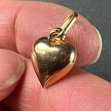 Load image into Gallery viewer, French 18K Gold Puffy Love Heart Charm Pendant