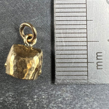 Load image into Gallery viewer, French 18K Yellow Gold Hammered Cow Bell Charm Pendant