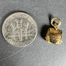 Load image into Gallery viewer, French 18K Yellow Gold Hammered Cow Bell Charm Pendant