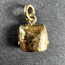Load image into Gallery viewer, French 18K Yellow Gold Hammered Cow Bell Charm Pendant