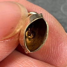Load image into Gallery viewer, French 18K Yellow Gold Hammered Cow Bell Charm Pendant