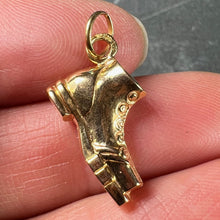 Load image into Gallery viewer, French Boot Shoe 18K Yellow Gold Charm Pendant
