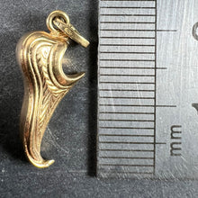 Load image into Gallery viewer, Vintage Curled Toe Shoe 18K Yellow Gold Charm Pendant