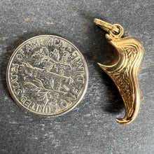 Load image into Gallery viewer, Vintage Curled Toe Shoe 18K Yellow Gold Charm Pendant