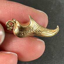 Load image into Gallery viewer, Vintage Curled Toe Shoe 18K Yellow Gold Charm Pendant