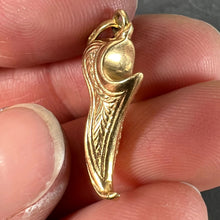 Load image into Gallery viewer, Vintage Curled Toe Shoe 18K Yellow Gold Charm Pendant