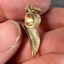 Load image into Gallery viewer, Vintage Curled Toe Shoe 18K Yellow Gold Charm Pendant