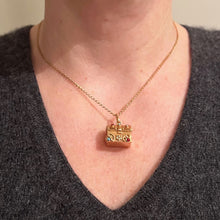 Load image into Gallery viewer, French Mechanical Treasure Chest 18K Yellow Gold Gem Set Charm Pendant