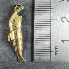 Load image into Gallery viewer, French Articulated Fish 18K Yellow Gold White Gold Charm Pendant