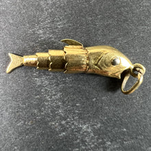 Load image into Gallery viewer, French Articulated Fish 18K Yellow Gold White Gold Charm Pendant
