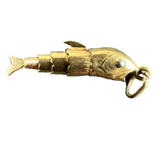 Load image into Gallery viewer, French Articulated Fish 18K Yellow Gold White Gold Charm Pendant