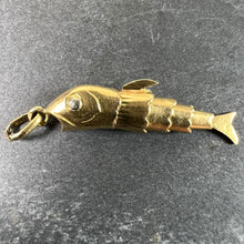 Load image into Gallery viewer, French Articulated Fish 18K Yellow Gold White Gold Charm Pendant