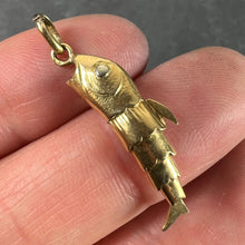 Load image into Gallery viewer, French Articulated Fish 18K Yellow Gold White Gold Charm Pendant