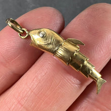 Load image into Gallery viewer, French Articulated Fish 18K Yellow Gold White Gold Charm Pendant