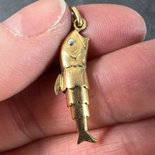 Load image into Gallery viewer, French Articulated Fish 18K Yellow Gold White Gold Charm Pendant