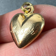 Load image into Gallery viewer, Vintage Italian 18K Yellow Gold Puffy Heart Maser Charm Pendant