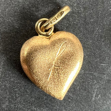 Load image into Gallery viewer, Vintage Italian 18K Yellow Gold Puffy Heart 60 Charm Pendant